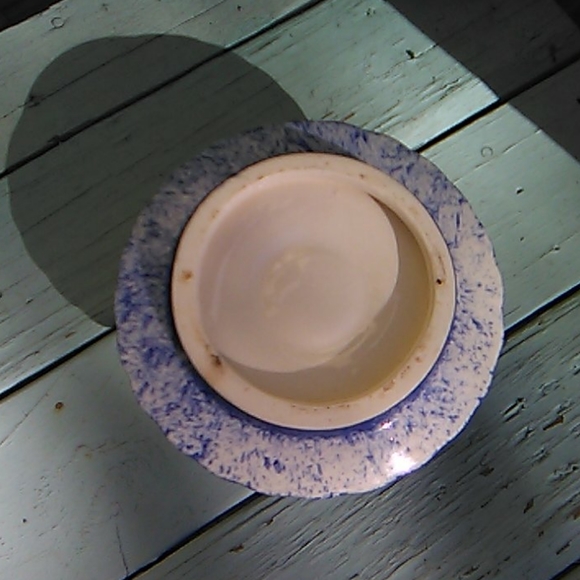 Ceramic Blue and White Candle Holder - Picture 3 of 4